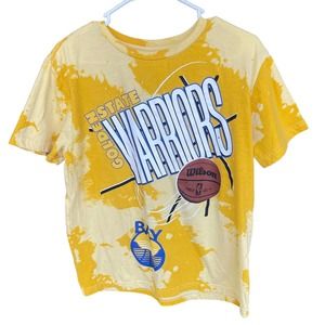 NBA Golden‎ State Warriors Adult Medium Yellow Tie Dye Basketball